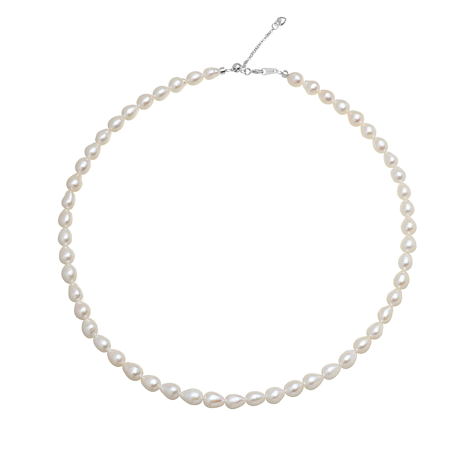 7.0-8.0mm White Freshwater Pearl Necklace