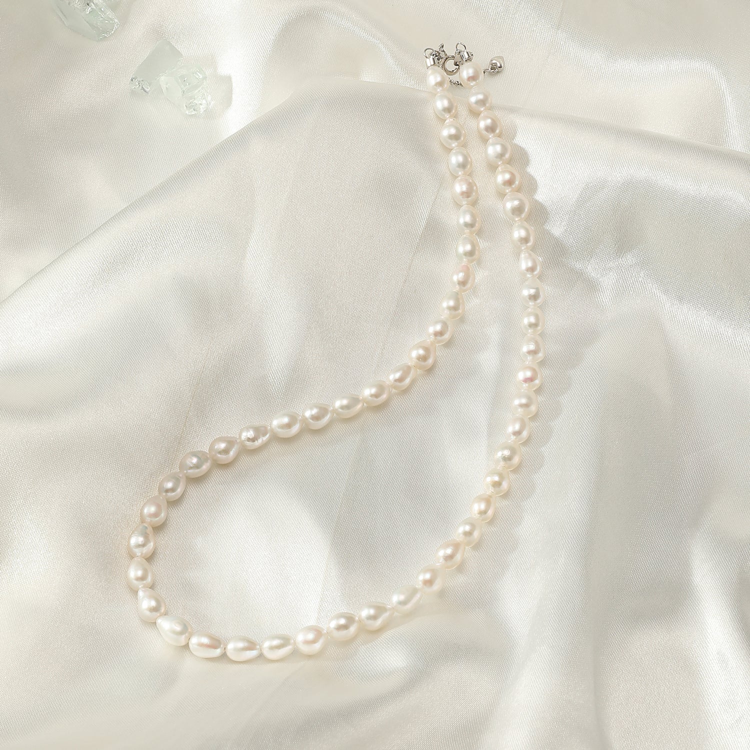 7.0-8.0mm White Freshwater Pearl Necklace