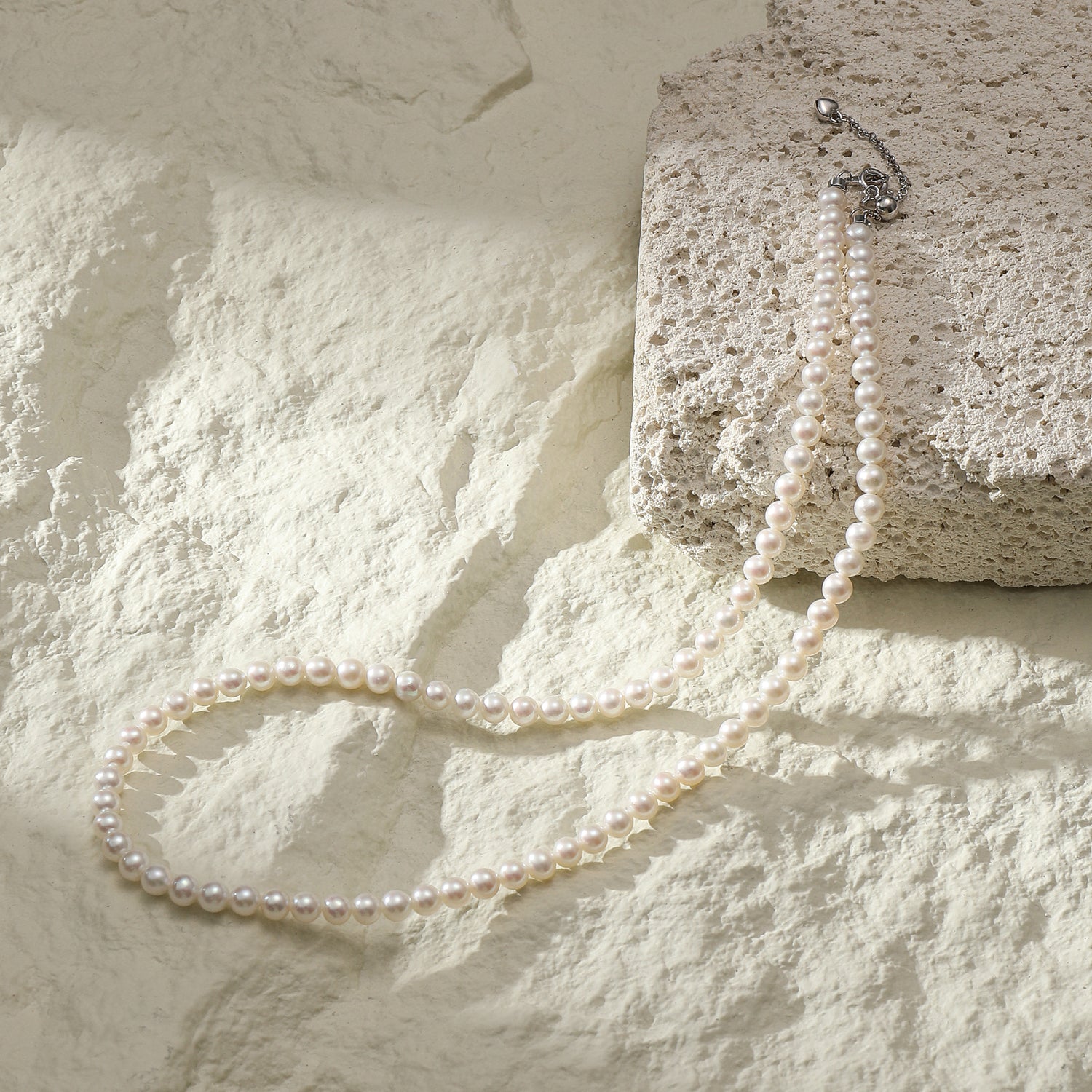 5.0-6.0 mm White Freshwater Pearl Necklace