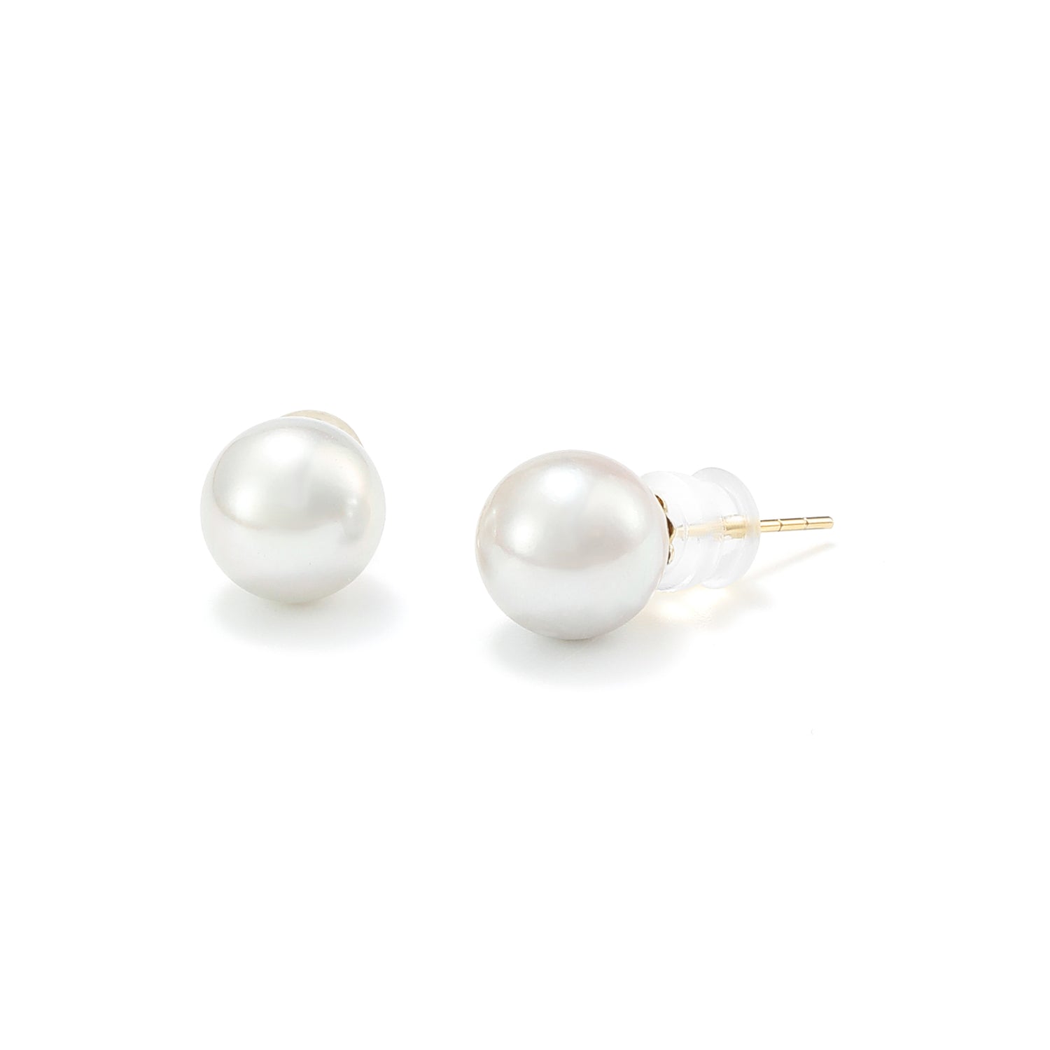 7.0-8.0 mm The Signature Grey Akoya Pearl Studs | 18K Gold