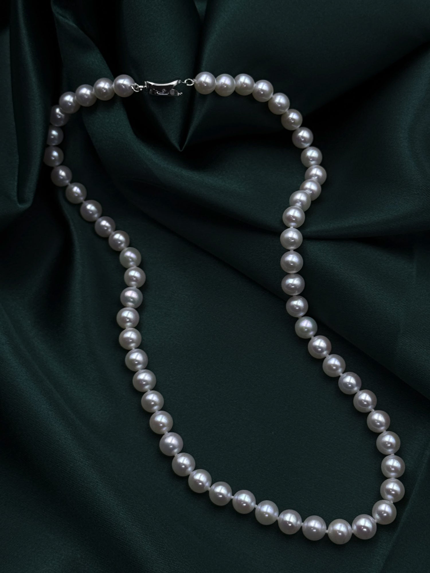 7.0-7.5mm White Freshwater Pearl Necklace - AAA Quality