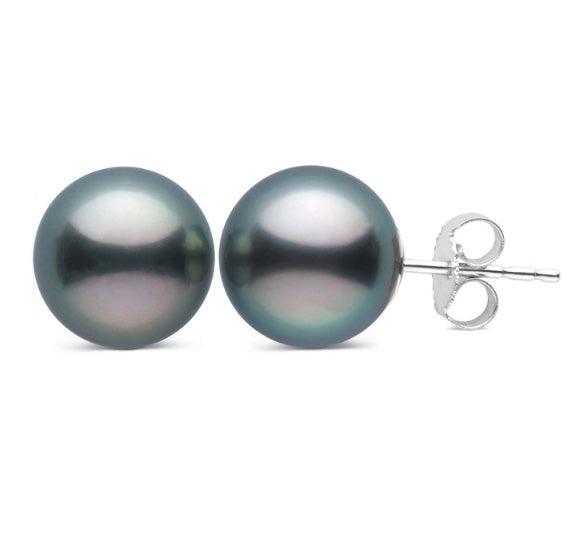 8.0-9.0 mm AAA Tahitian Pearl Stud Earrings