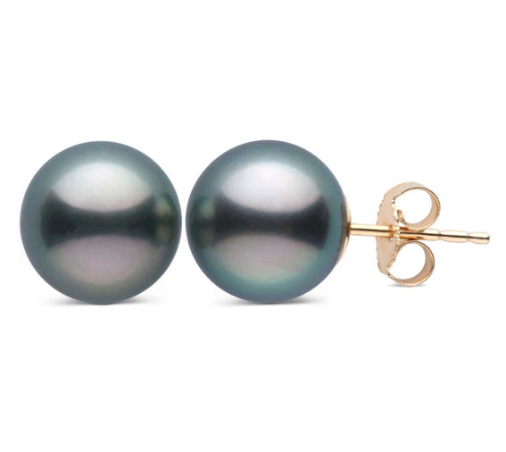 8.0-9.0 mm AAA Tahitian Pearl Stud Earrings